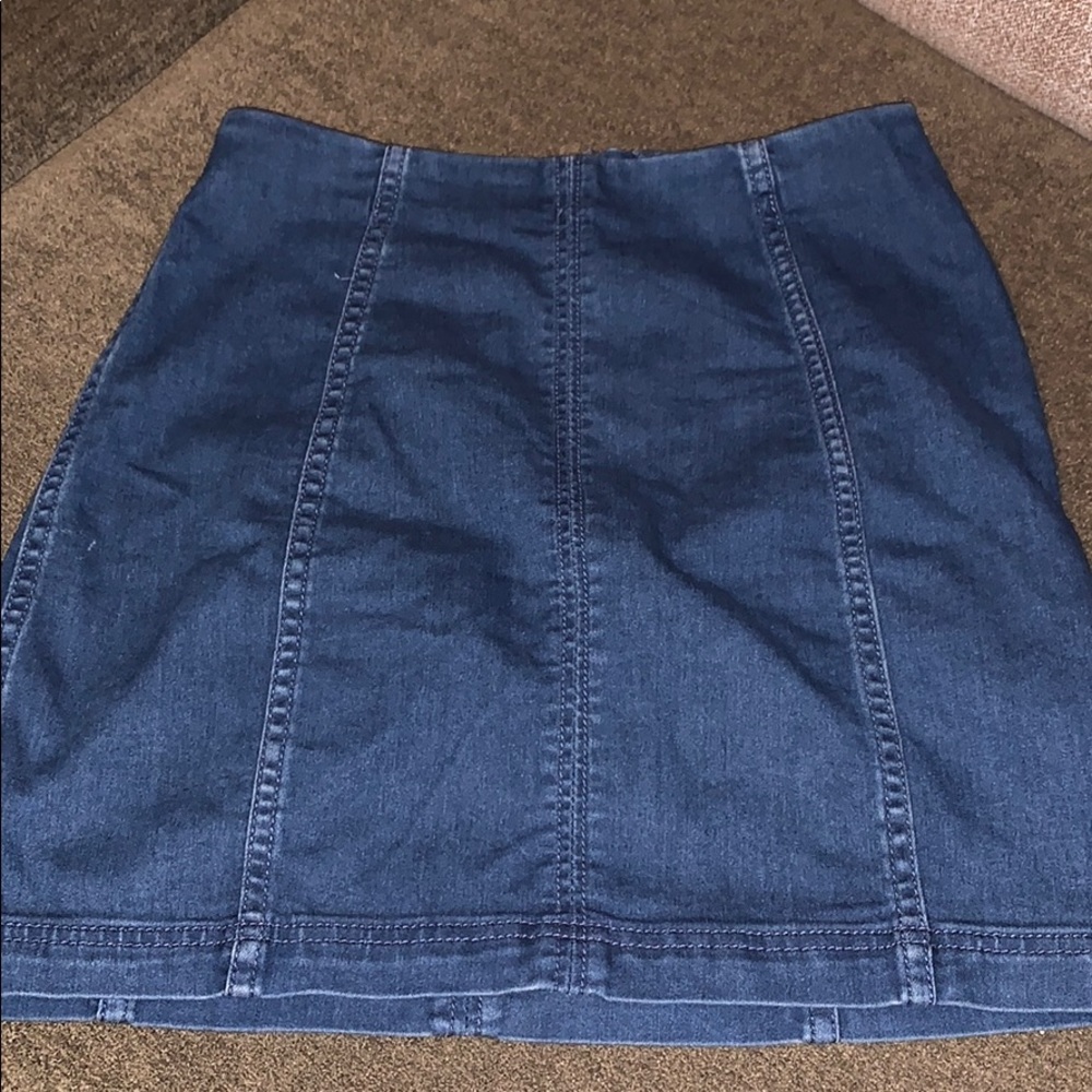 Free people denim mini skirt